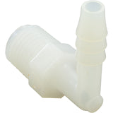 Barb Adapter, 1/4"b x 1/4"mpt, 90 Degree, Nylon : 63194