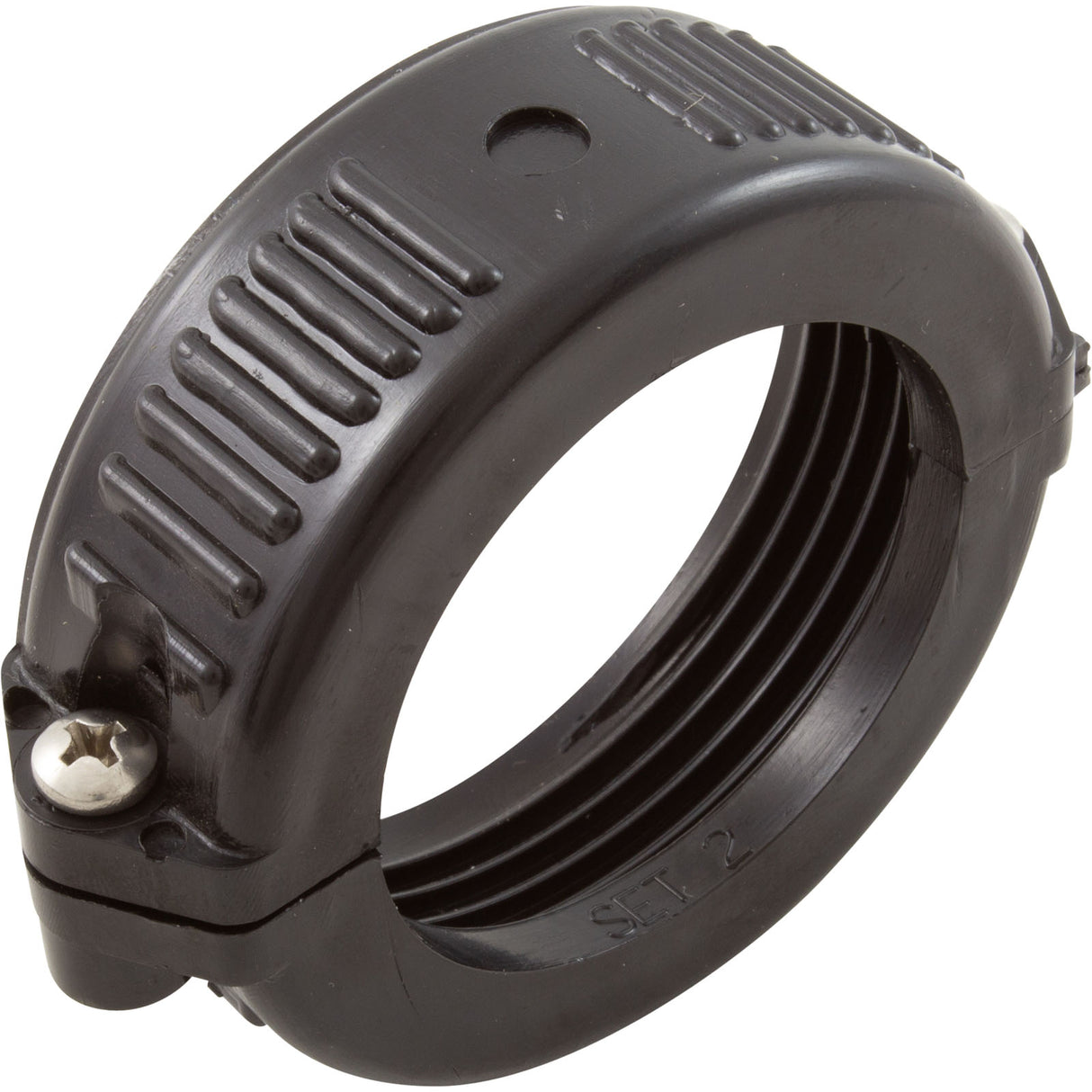 Split Nut, Waterway, 1-1/2", with screws : 400-5491 - Waterway Plastics - 806105081896 - PartsForSpas.com