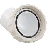 Pump Union, 2" Female Buttress Thread x 2" Spigot, 45 degree : 400-4300 - Waterway Plastics - 806105081469 - PartsForSpas.com