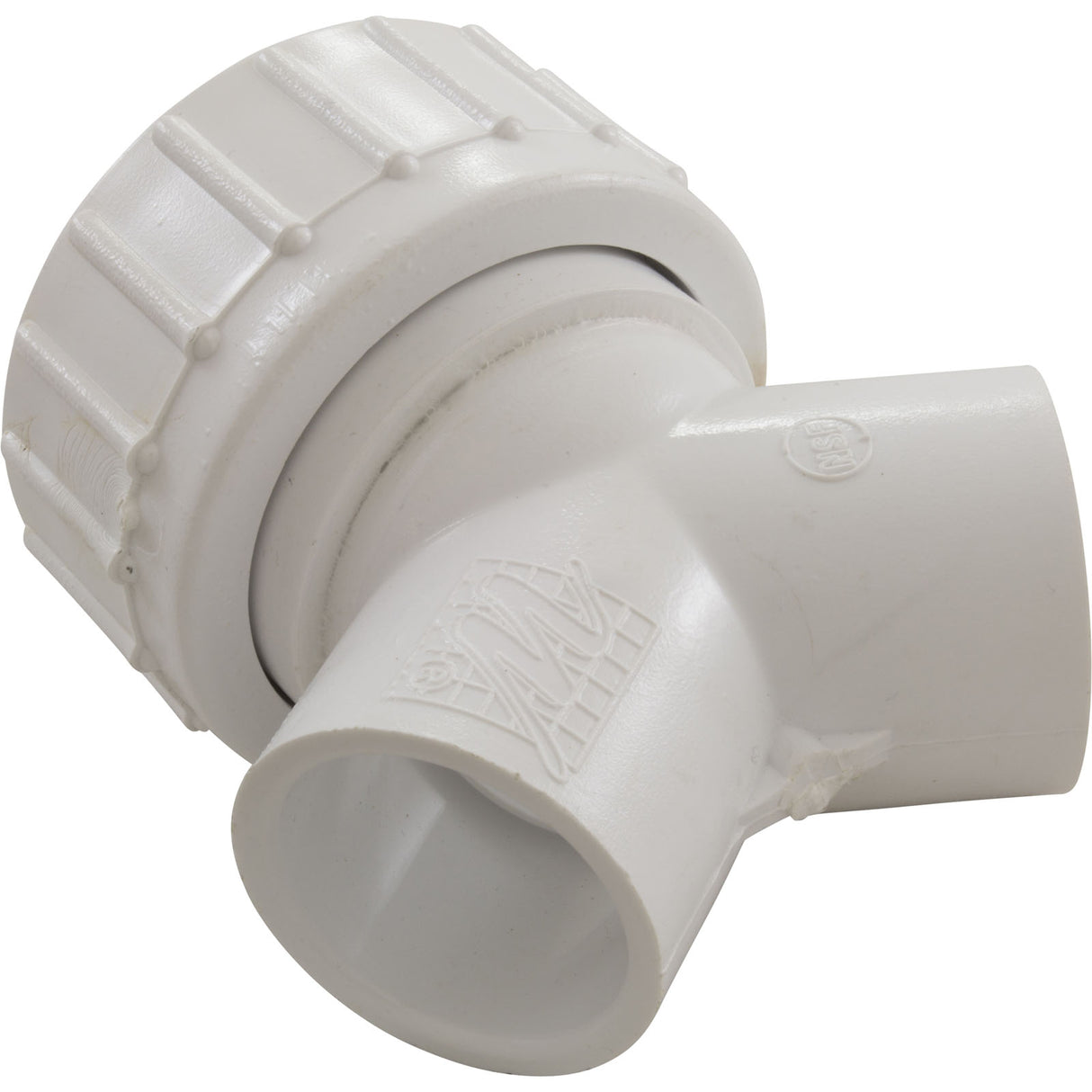 45 Wye, 1-1/2" Male Buttress Thread 1" Slip x Union, Low Pro : 400-3145 - Waterway Plastics - 806105428172 - PartsForSpas.com