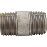 Nipple, Galvanized, 2" x 3/4" Male Pipe Thread : ZNG042