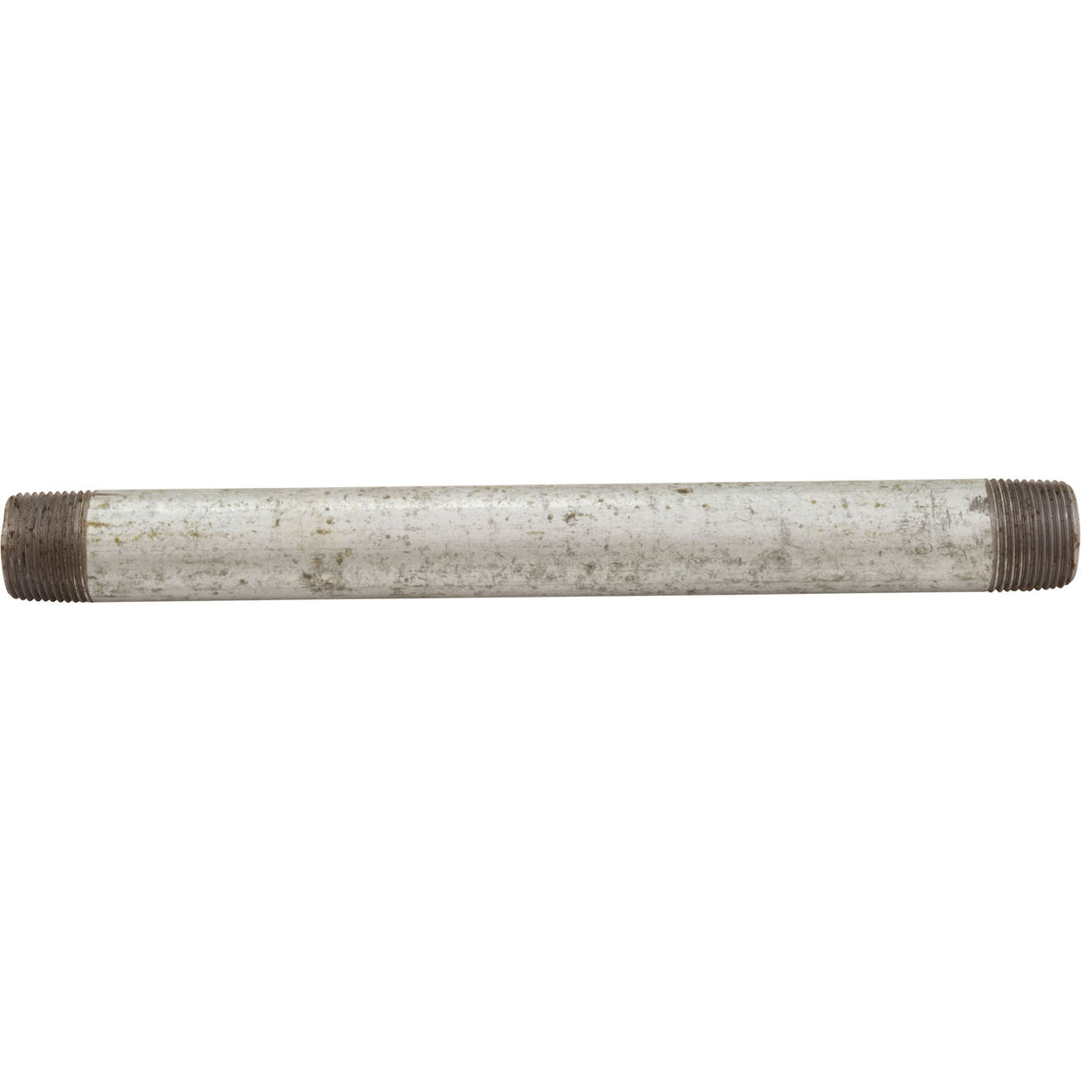 Nipple, Galvanized, 10" x 3/4" Male Pipe Thread : ZNG0410