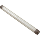 Nipple, Galvanized, 12" x 3/4" Male Pipe Thread : ZNG0412