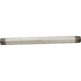 Nipple, Galvanized, 12" x 3/4" Male Pipe Thread : ZNG0412