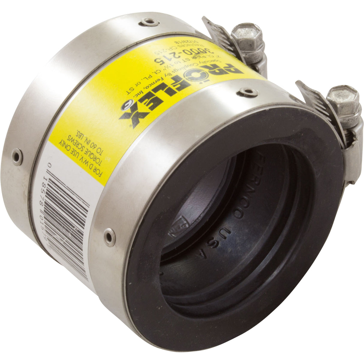 Coupling, No Hub, 2"x 1-1/2" :