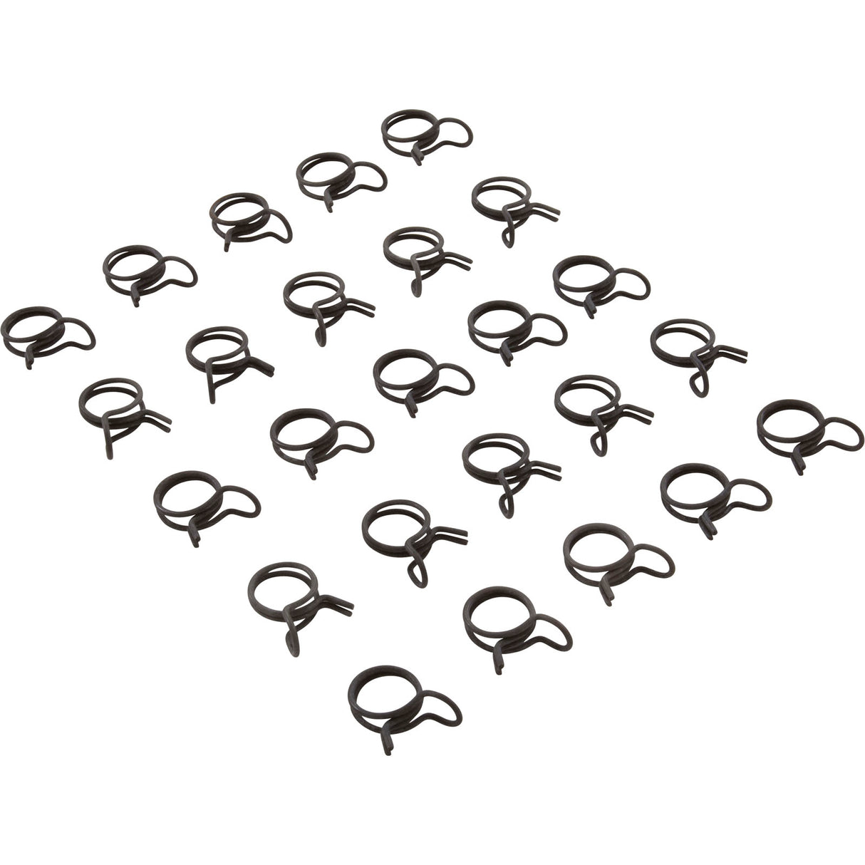 Tubing Clamp, 0.25" Ideal OD, Double Wire, Quantity 25 : DW-6ST-ZD