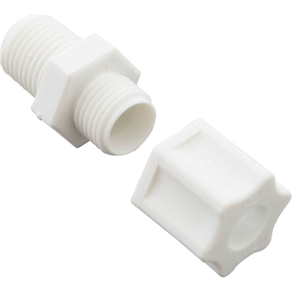 Compression Fitting, Generic, 1/4"mpt x 5/16" Tube, Plastic : - Generic -  - PartsForSpas.com