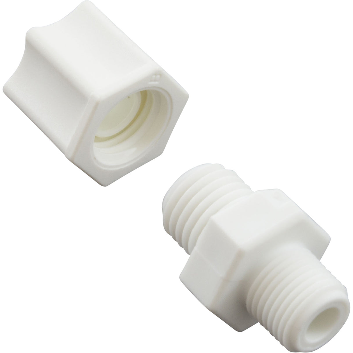 Compression Fitting, Generic, 1/8"mpt x 1/4" Tube, Plastic : - Generic -  - PartsForSpas.com