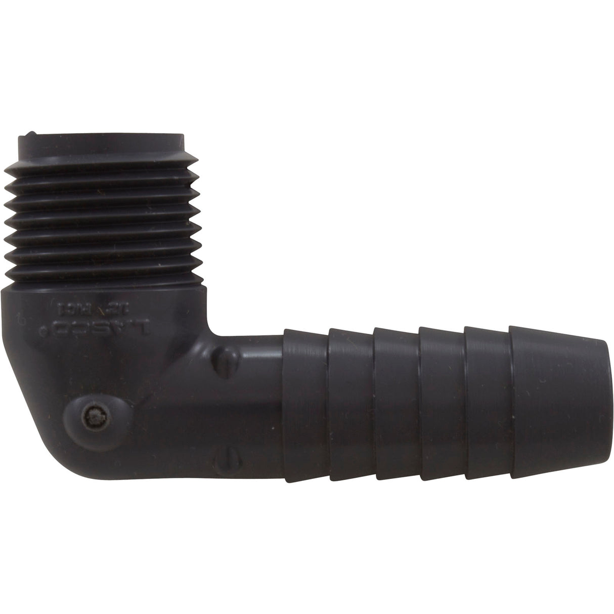 Barb 90 Elbow, Lasco, 1/2"mpt x 1/2"b, PVC : 1413-005 - Lasco - 10025528723276 - PartsForSpas.com