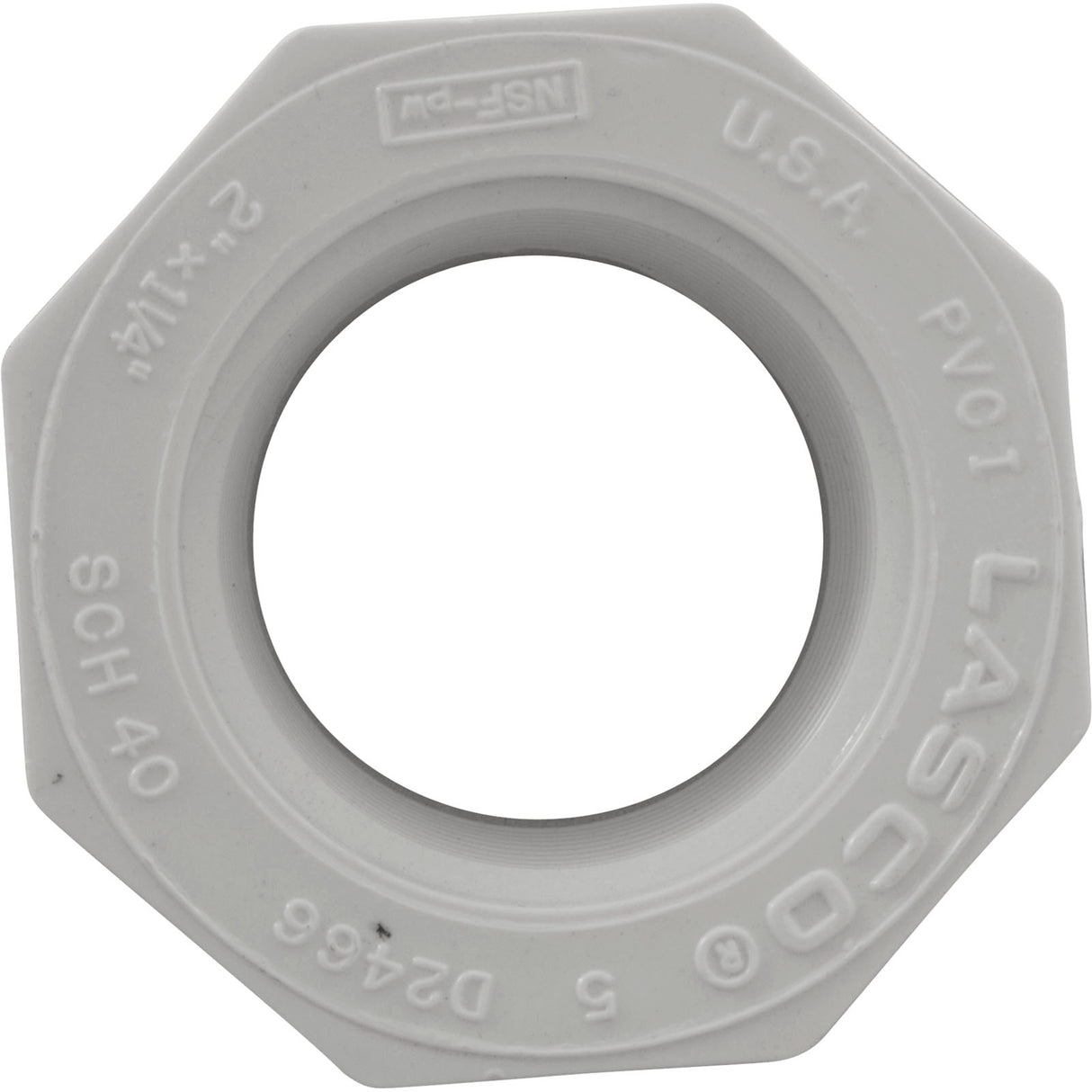 Reducer, Lasco, 2"mpt x 1-1/4"fpt, PVC, SCH40 : 439-250