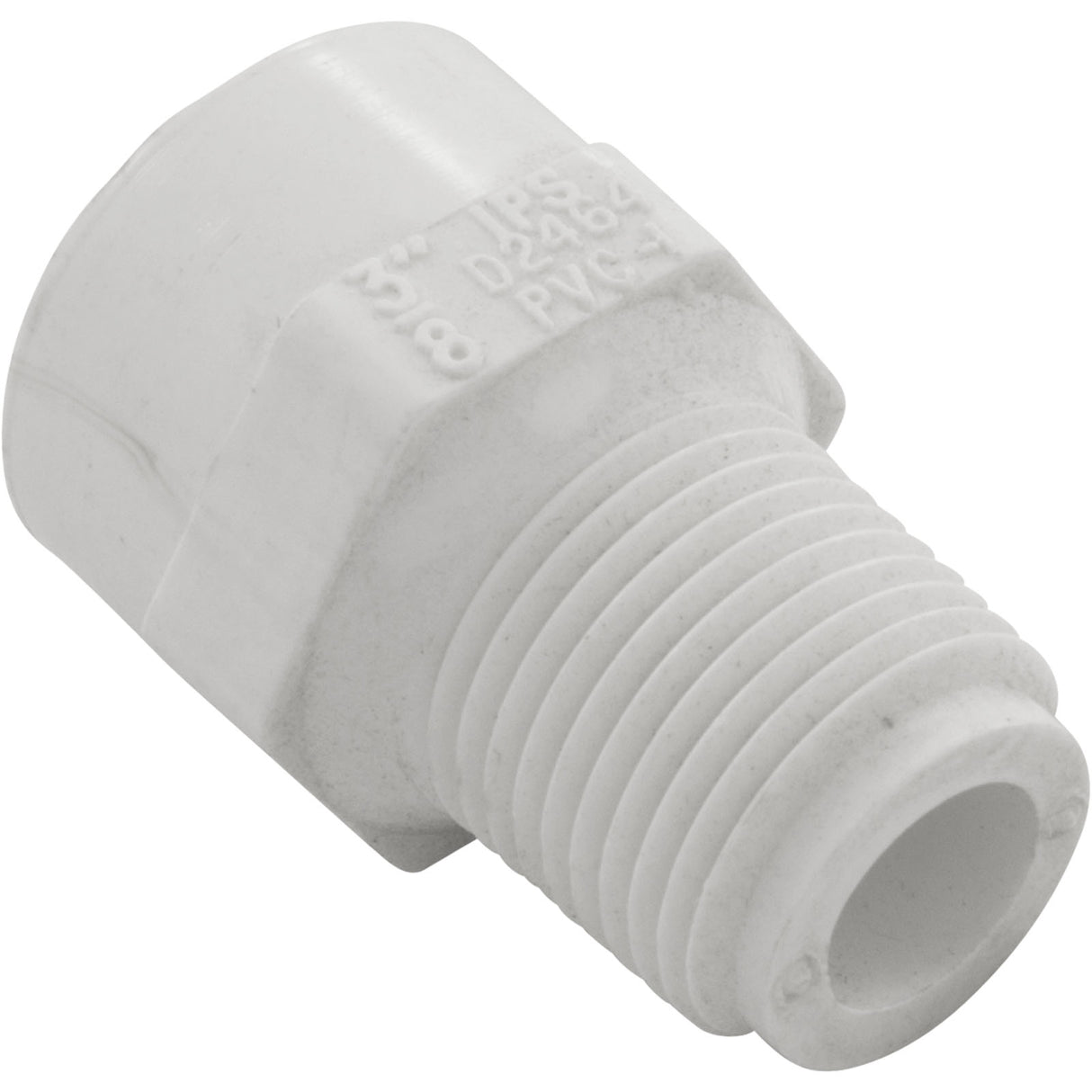 Reducer, Lasco, 3/8"mpt x 1/4"fpt, SCH40 PVC : 439-052