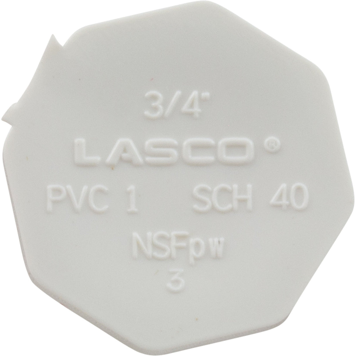 Plug, Lasco, 3/4" Spigot : 449-007