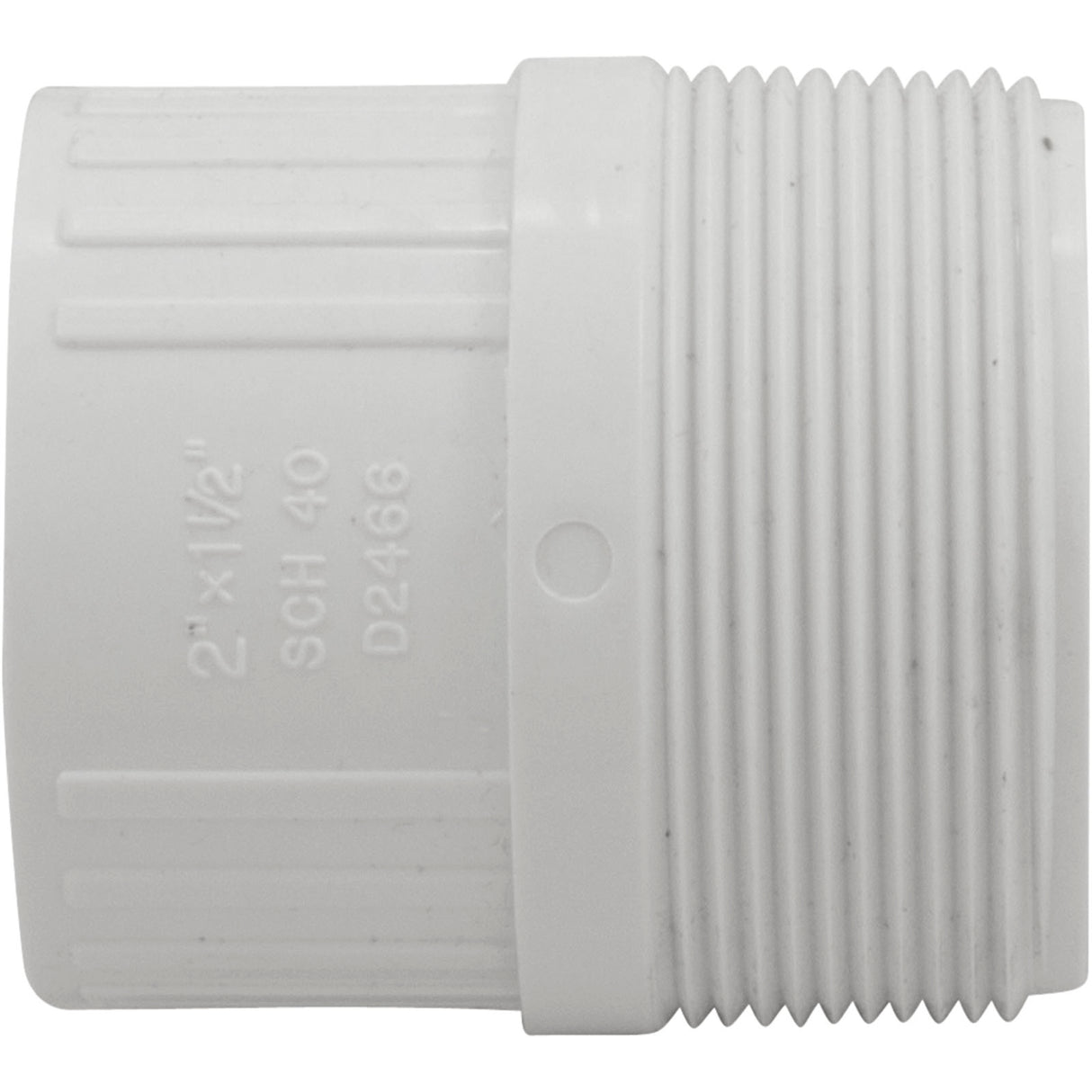 Reducer, Lasco, 2" Male Pipe Thread x 1-1/2" Slip, SCH40 PVC : 436-251