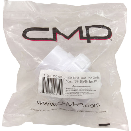 Union, 1-1/2" Slip x 2" Spigot, Flush : 21053-150-000 - Custom Molded Products - 849640026199 - PartsForSpas.com