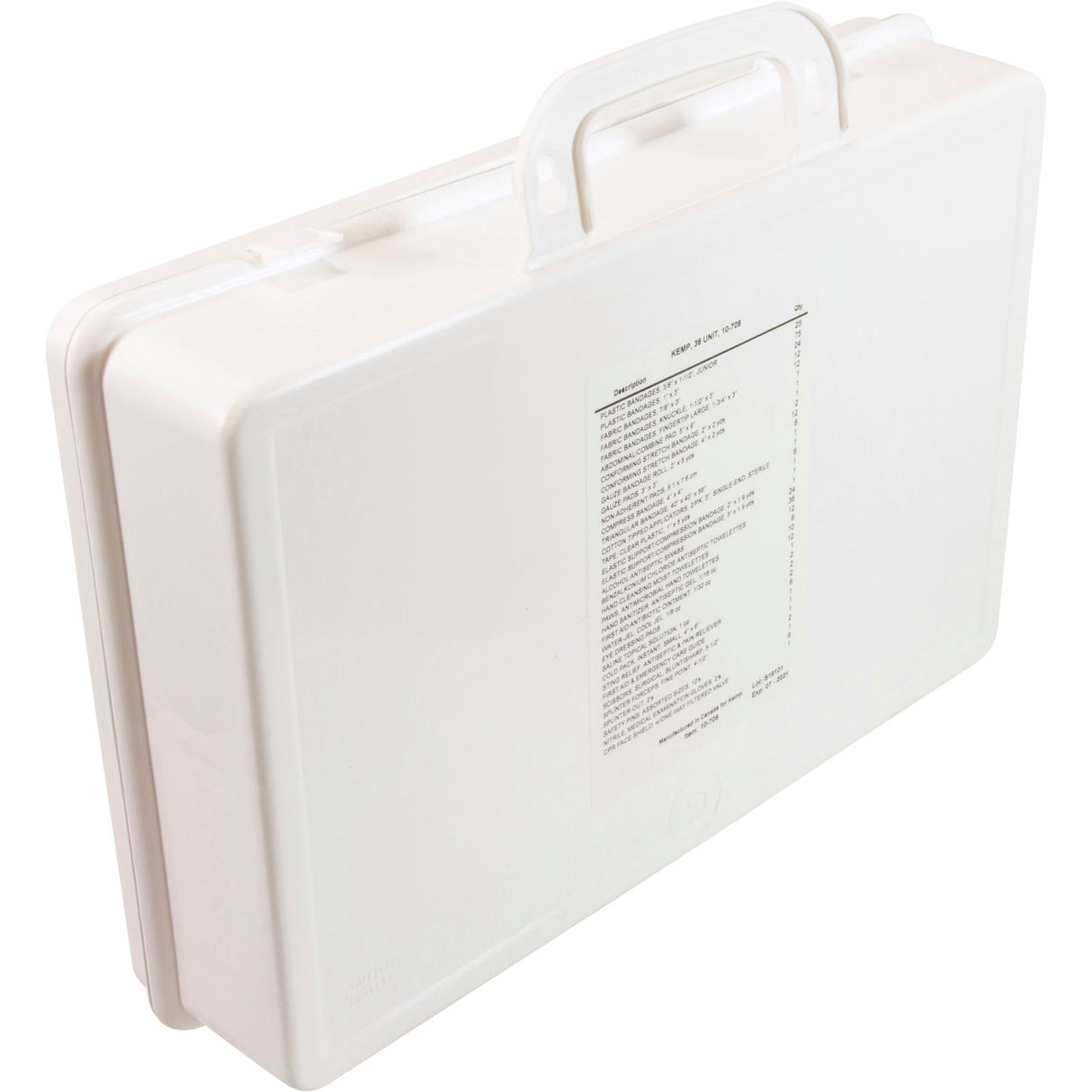 First Aid Kit, Kemp, Plastic, 36 Unit : 10-706 - Kemp USA - 819386011001 - PartsForSpas.com