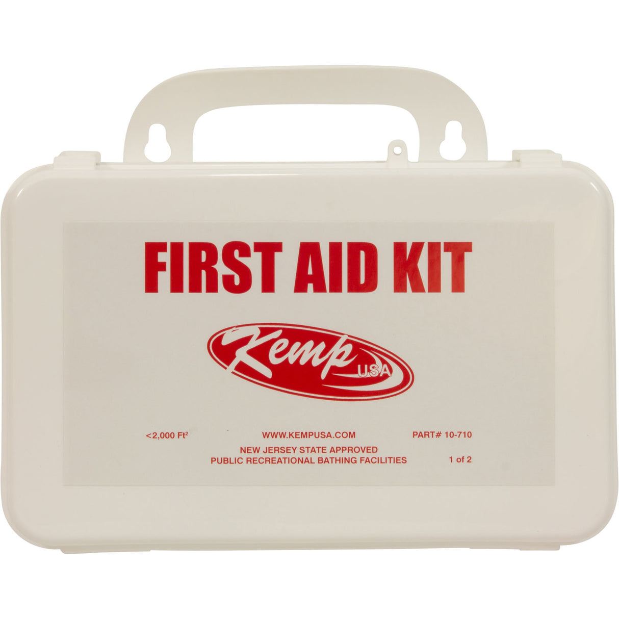 First Aid Kit, Kemp, NJ Approved, Less Than 2000 sq ft : 10-710 - Kemp USA - 819386012206 - PartsForSpas.com