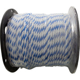 Polypropylene Rope, 1/4"dia, 2 White 1 Blue Strand, 600ft : PPR14600BW