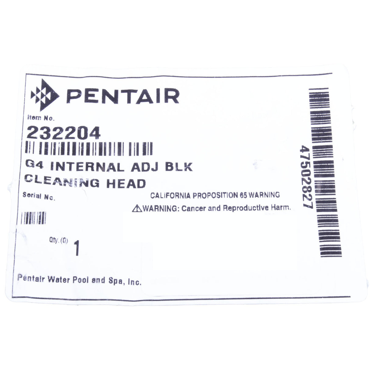 G4 Internal Adj Blk Cleaning Head : 232204
