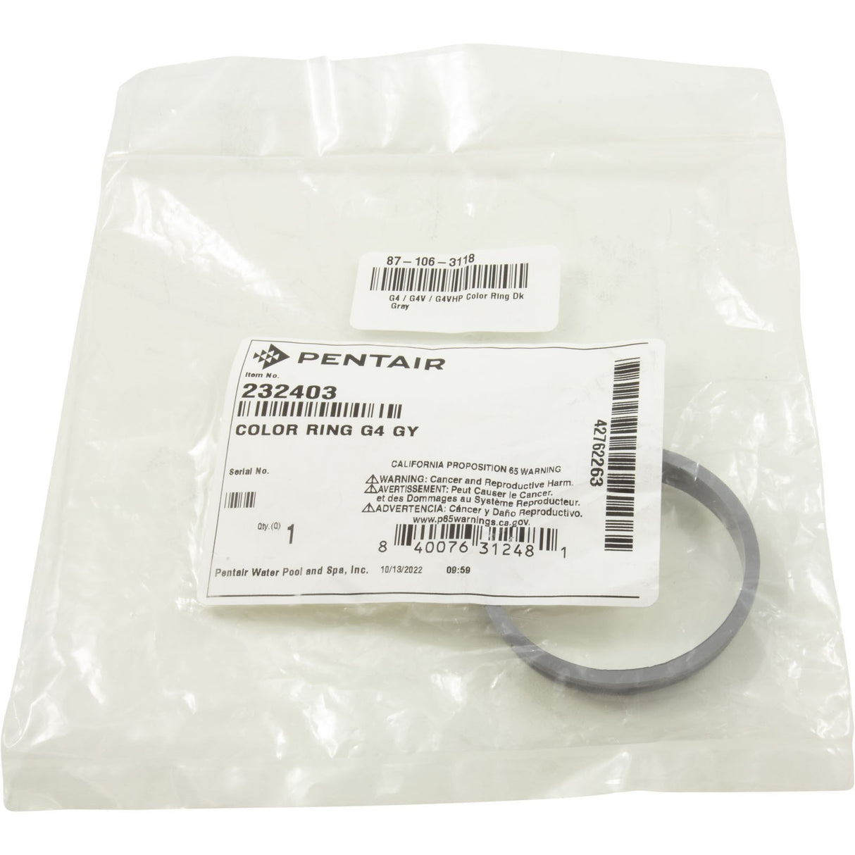 G4 / G4V / G4VHP Color Ring Dk Gray : 232403