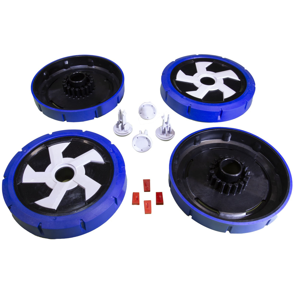 Wheel Rim & Tire, 4 Pack, Hayward AquaVac 500, Black/Blue : RCX341113BKBL
