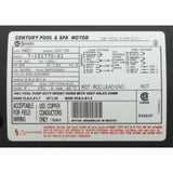 Motor, Century, 0.75hp, 208v-230v/460v, 3ph, 56Jfr, C-Face Thd : H451