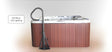 Spa Side Handrail - With Light - Cover Valet