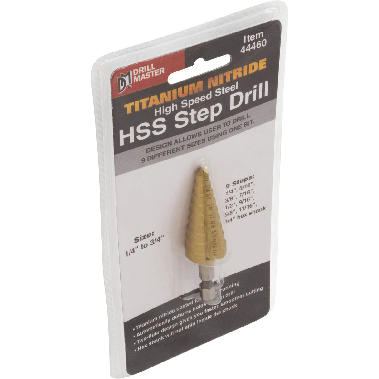Tool, Step Drill Bit, 1/4" - 3/4" : - Generic - 792363444606 - PartsForSpas.com