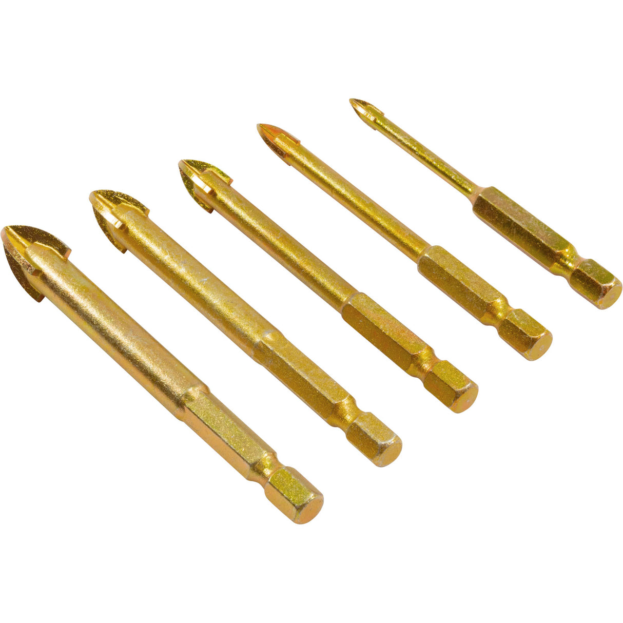 Glass Drill Bit Set, NEMO, 4, 6, 8, 10, 12mm bits : RK05009 - Nemo Power Tools - 4897100721227 - PartsForSpas.com