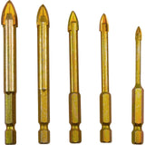 Glass Drill Bit Set, NEMO, 4, 6, 8, 10, 12mm bits : RK05009 - Nemo Power Tools - 4897100721227 - PartsForSpas.com