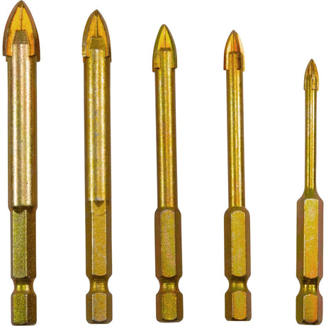 Glass Drill Bit Set, NEMO, 4, 6, 8, 10, 12mm bits : RK05009 - Nemo Power Tools - 4897100721227 - PartsForSpas.com