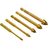 Glass Drill Bit Set, NEMO, 4, 6, 8, 10, 12mm bits : RK05009 - Nemo Power Tools - 4897100721227 - PartsForSpas.com