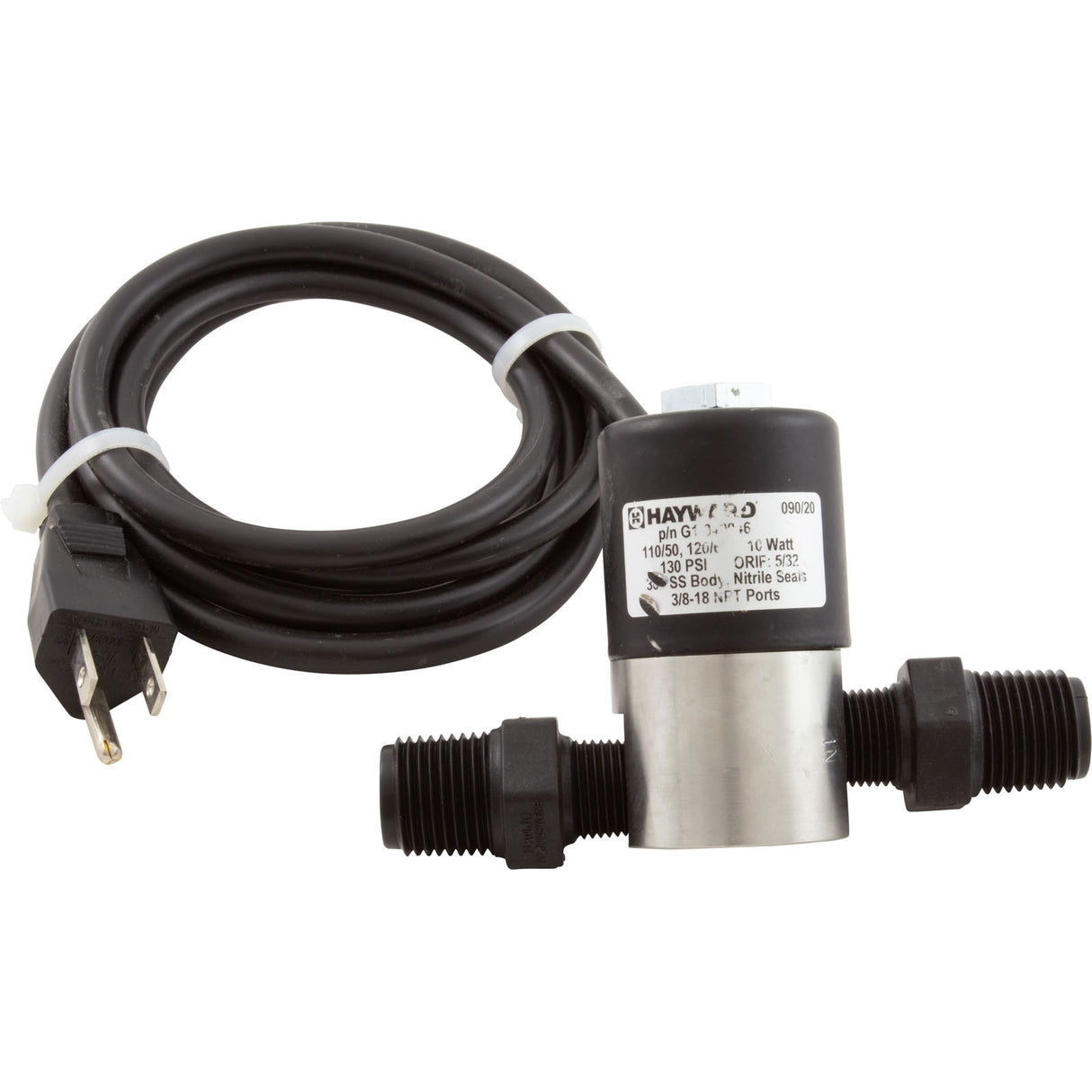 Valve-Stainless, 110 Vac, 3/8" : AC018 - Hayward - 0761418012107 - PartsForSpas.com