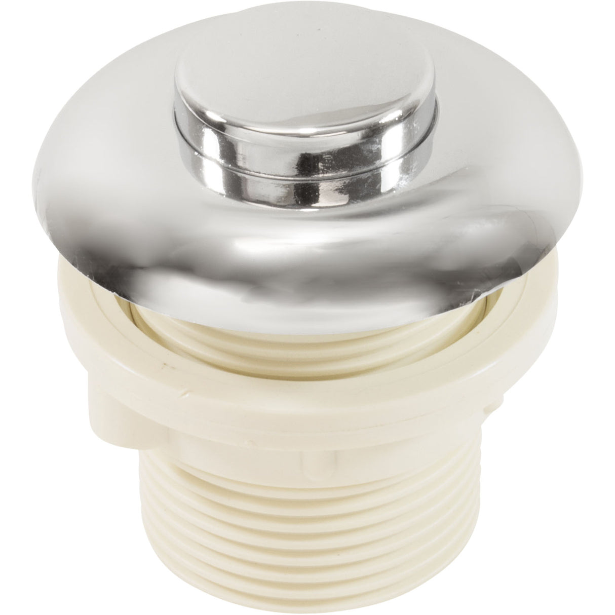 Hydrabaths Air Button, 2-1/2"fd, Raised Button, Chrome : HSA-217