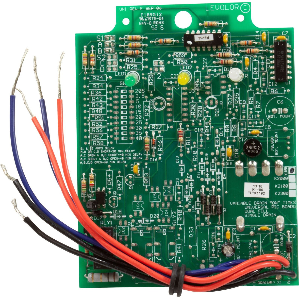 Jandy Pro Series Levolor Pcb With Time-Out System : LEVBRD - Zodiac - 052337007337 - PartsForSpas.com