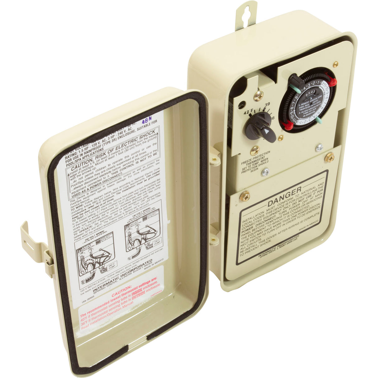 Timer W/Thermostat, Rainproof Enclosure, 120v/240v : PF1103T