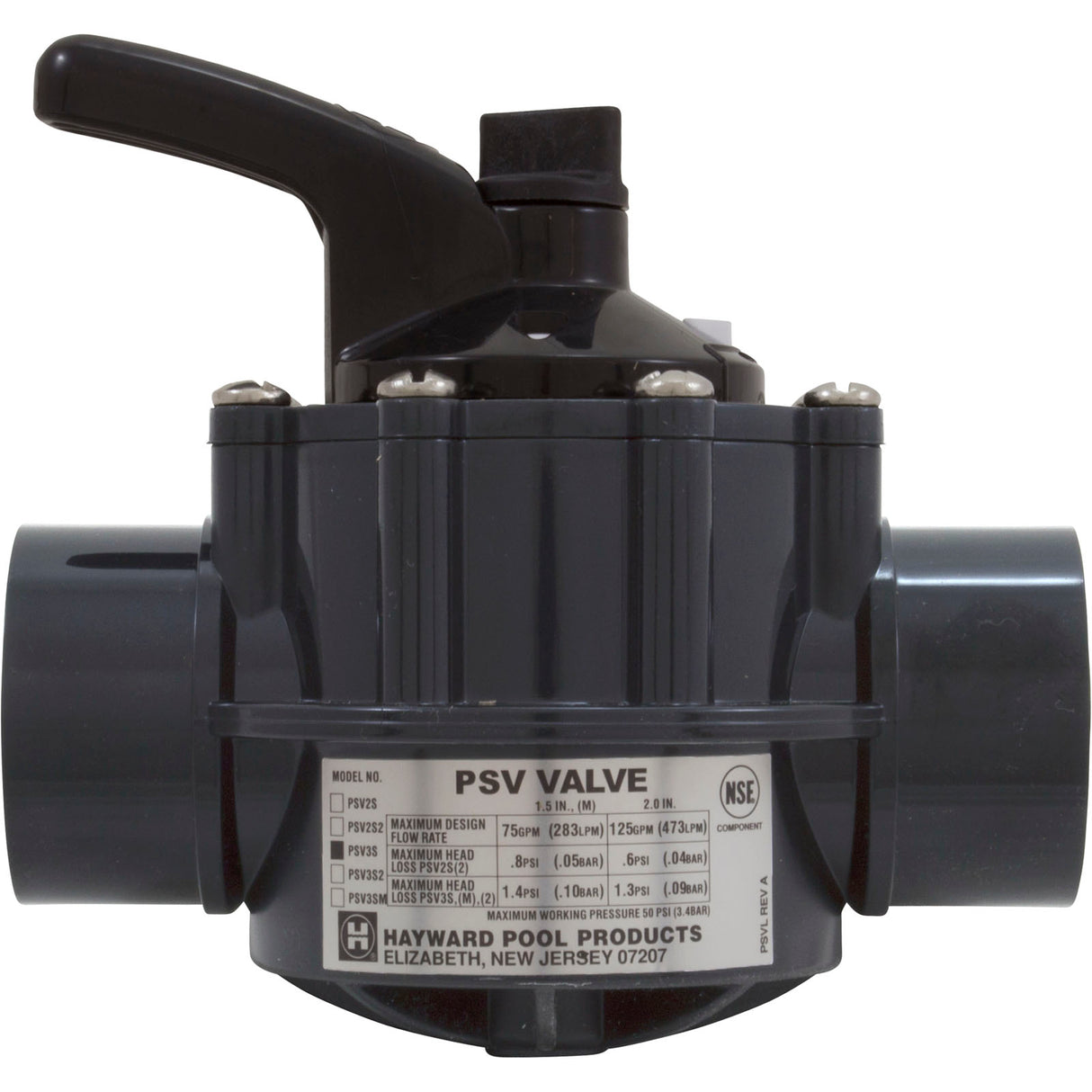 Pvc 3 Port 1.5-2 Diverter Valve : PSV3SDGR - Hayward - 0610377214582 - PartsForSpas.com