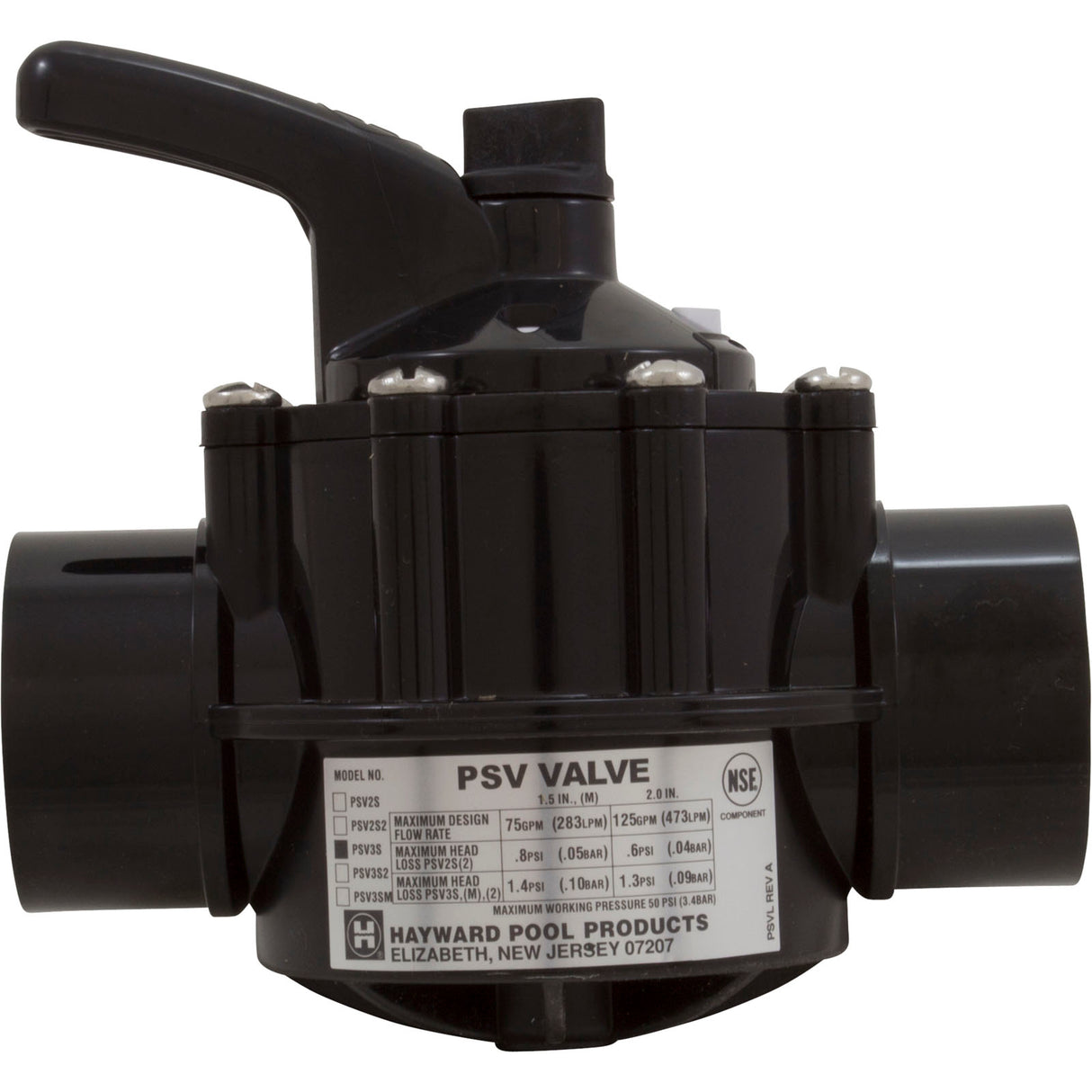 3 Port 1&1/2-2 Diverter Valve : PSV3S - Hayward - 0610377676724 - PartsForSpas.com
