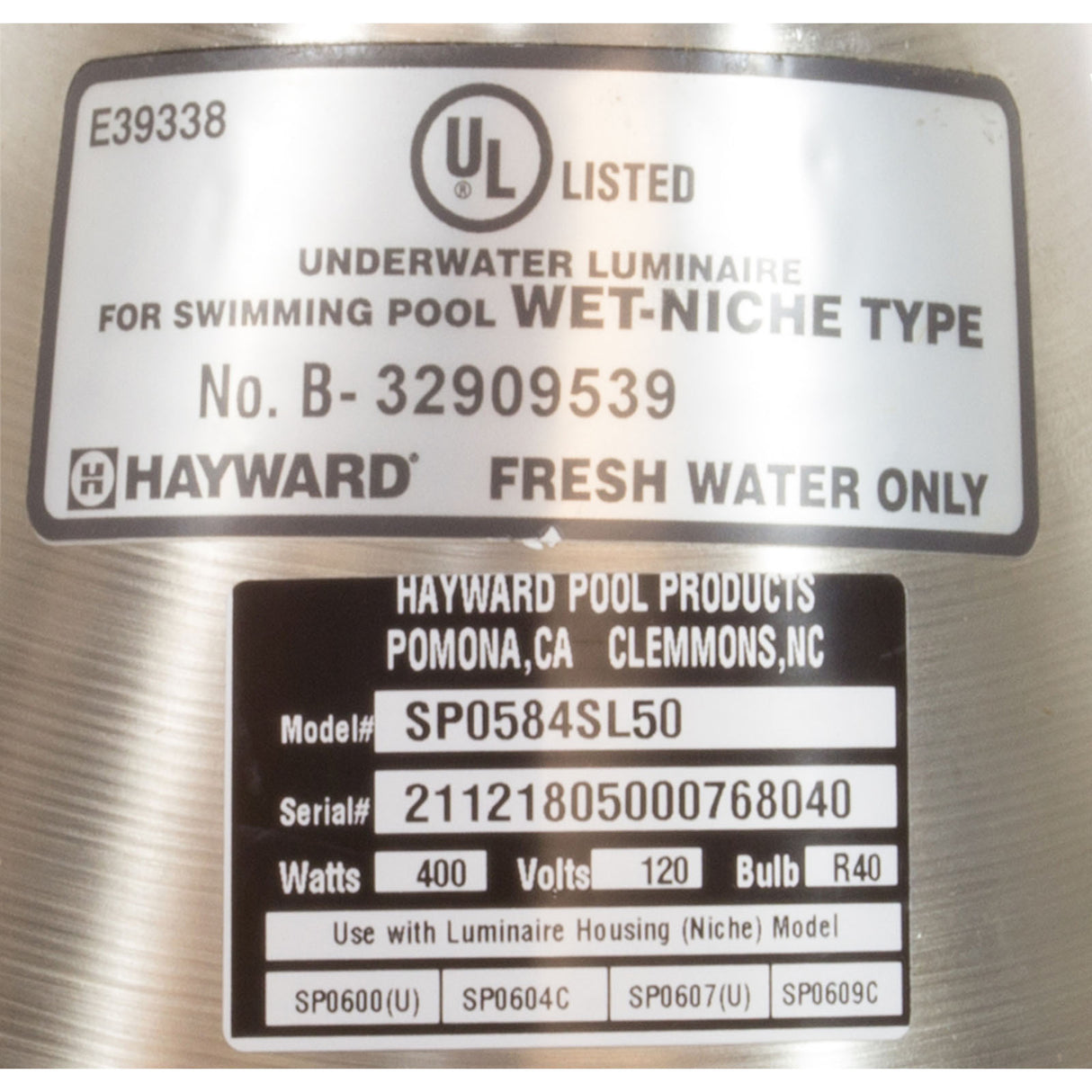 400W/120V Astrolite 50Ft Cord W/Ss Rim : SP0584SL50
