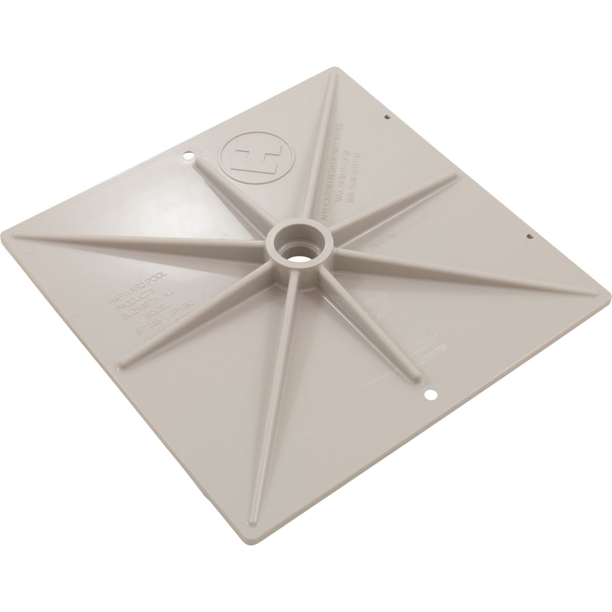 Cover Square, Deck Plate (Gray) : SPX1082EGR - Hayward - 0610377761765 - PartsForSpas.com