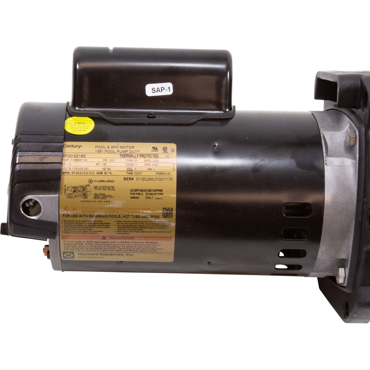 Power End-1-1/2Hp (Mtr, Sealplt, Diffuser) : SPX3215Z1PE