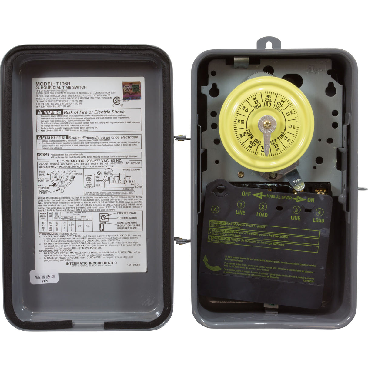Nema 3R - Steel Case 208-277 V Spdt : T106R