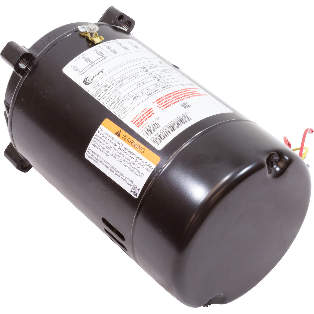 Mtr, Cent, 1Hp, 208-230/460V, 3Ph, 1-Sp, Sf1.4, 56Jfr 3450Rpm : T3102