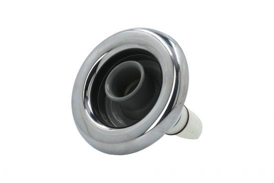 Jet Internal, Waterway Whirlpool, Adjustable, 5" Face, Gray w/ Stainless Escutcheon : 212-2067S