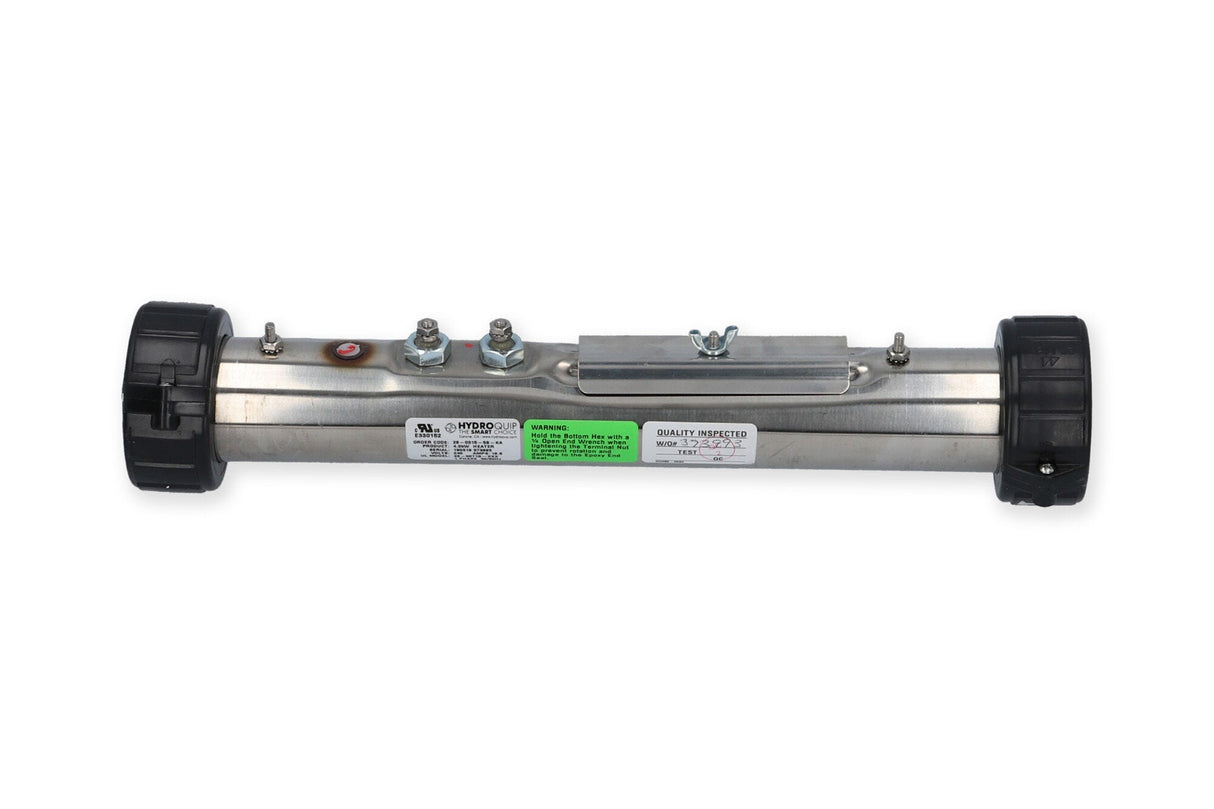 Heater Assembly, HydroQuip, Flo-Thru, 4.0KW, 230V, 2" x 15" w/Tailpiece : 26-0315-5S-KA