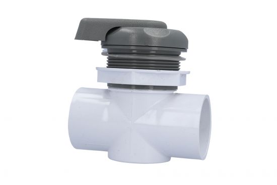 Diverter Valve, Waterway, 2-Port, 2" Horizontal, Top Access, 5-Scallop, Gray : 600-3027