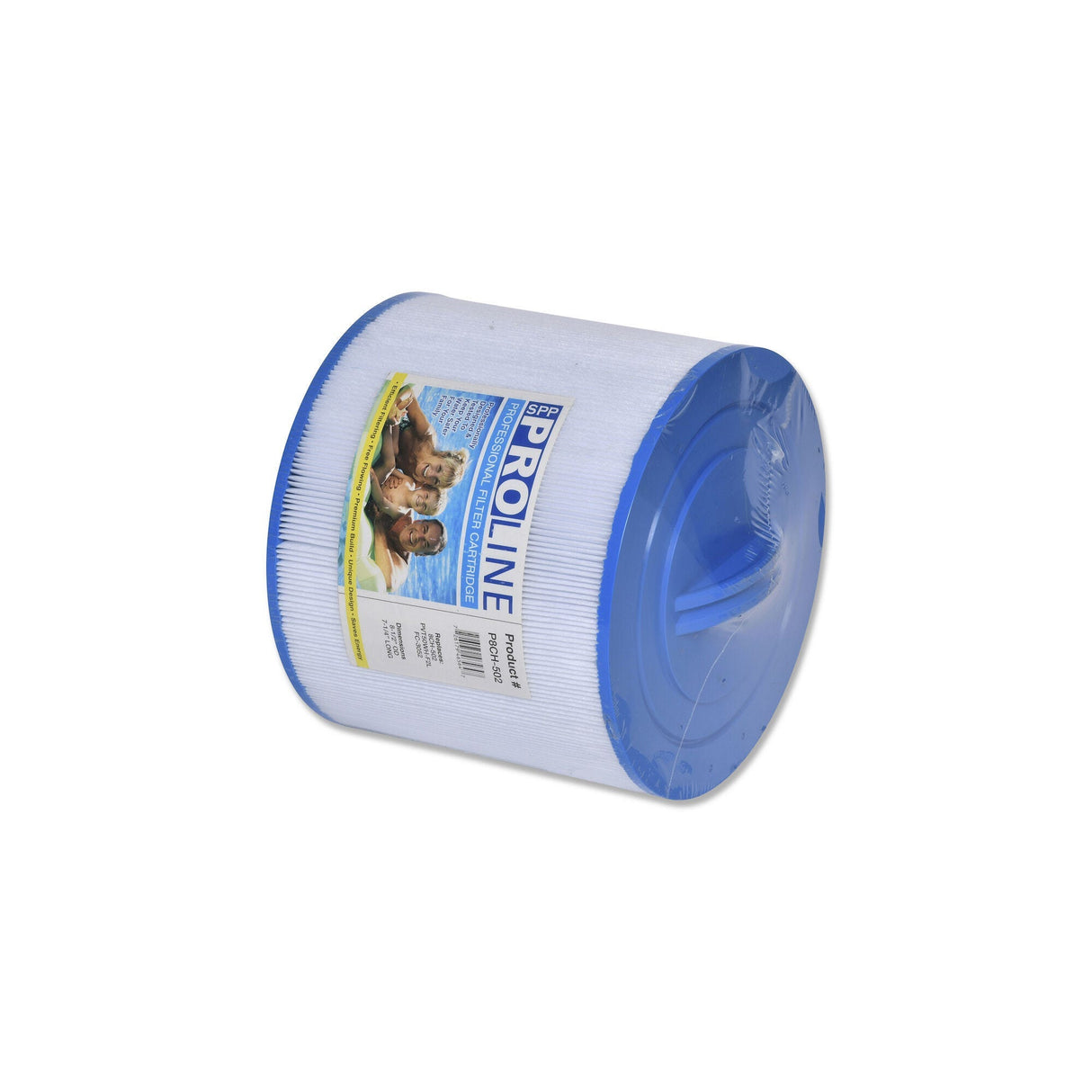 Filter Cartridge, Proline, Diameter: 8-1/2", Length: 7-1/4", Top: V-Groove Handle, Bottom: 2" MPT, 50 sq ft : P8CH-502