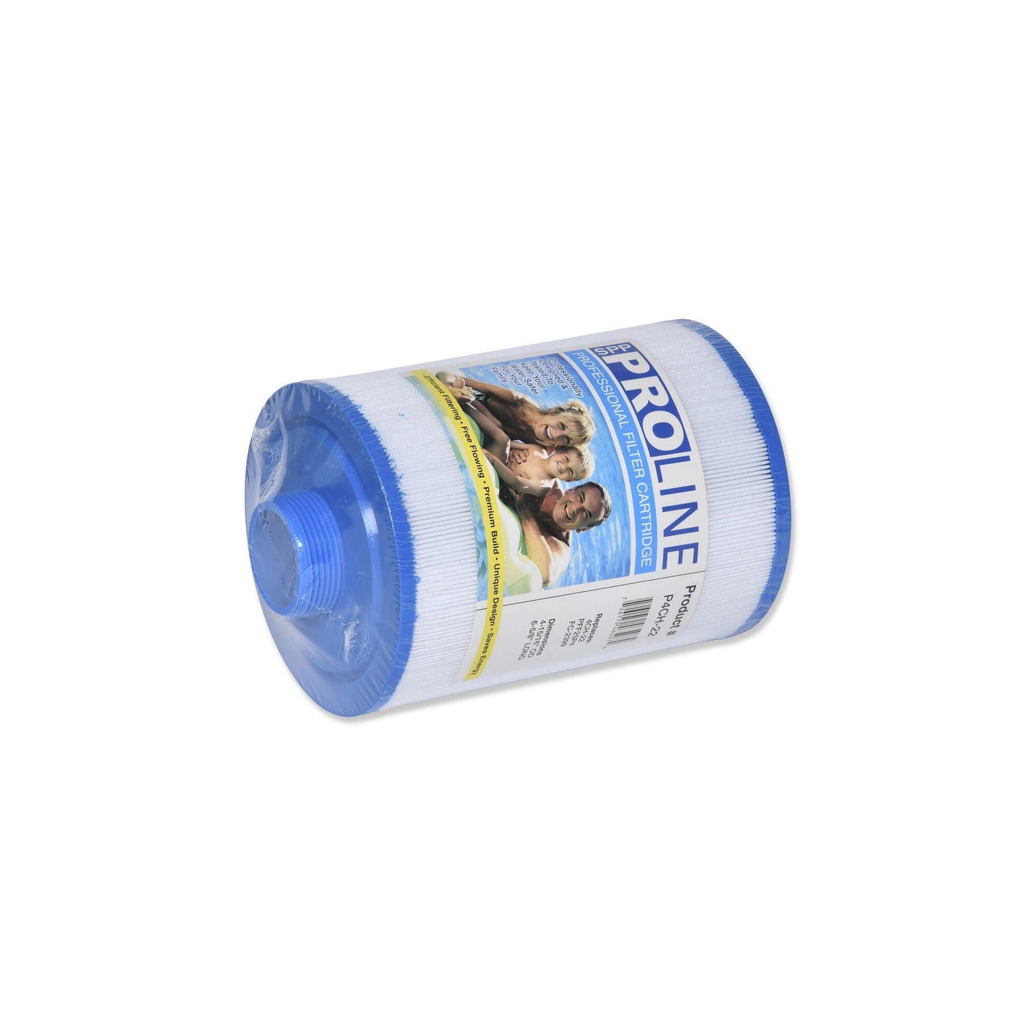 Filter Cartridge, Proline, Diameter: 4-15/16", Length: 6-5/8", Top: 2-1/8" Open, Bottom: 1-1/2" MPT, 25 sq ft : P4CH-22