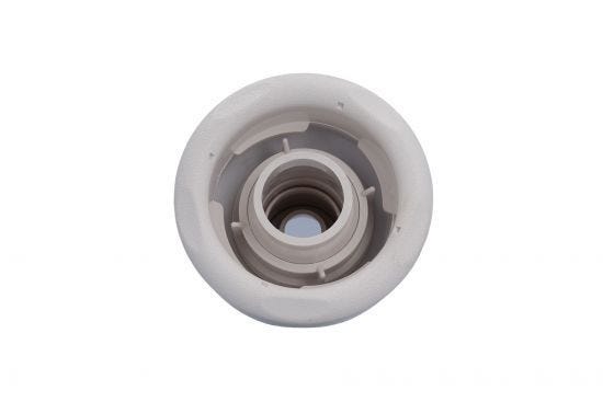 Jet Assembly, Waterway, Old Faithful, Directional, 1/2" Slip Air x 2" Slip Water, Straight Body, 5-Scallop , White : 210-3910