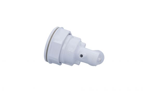 Body Assembly, Jet, Waterway Poly Storm, 3/4"S Water x 3/8"SB Air, 2-5/8" Hole Size w/ Gasket & Nut : 212-0410
