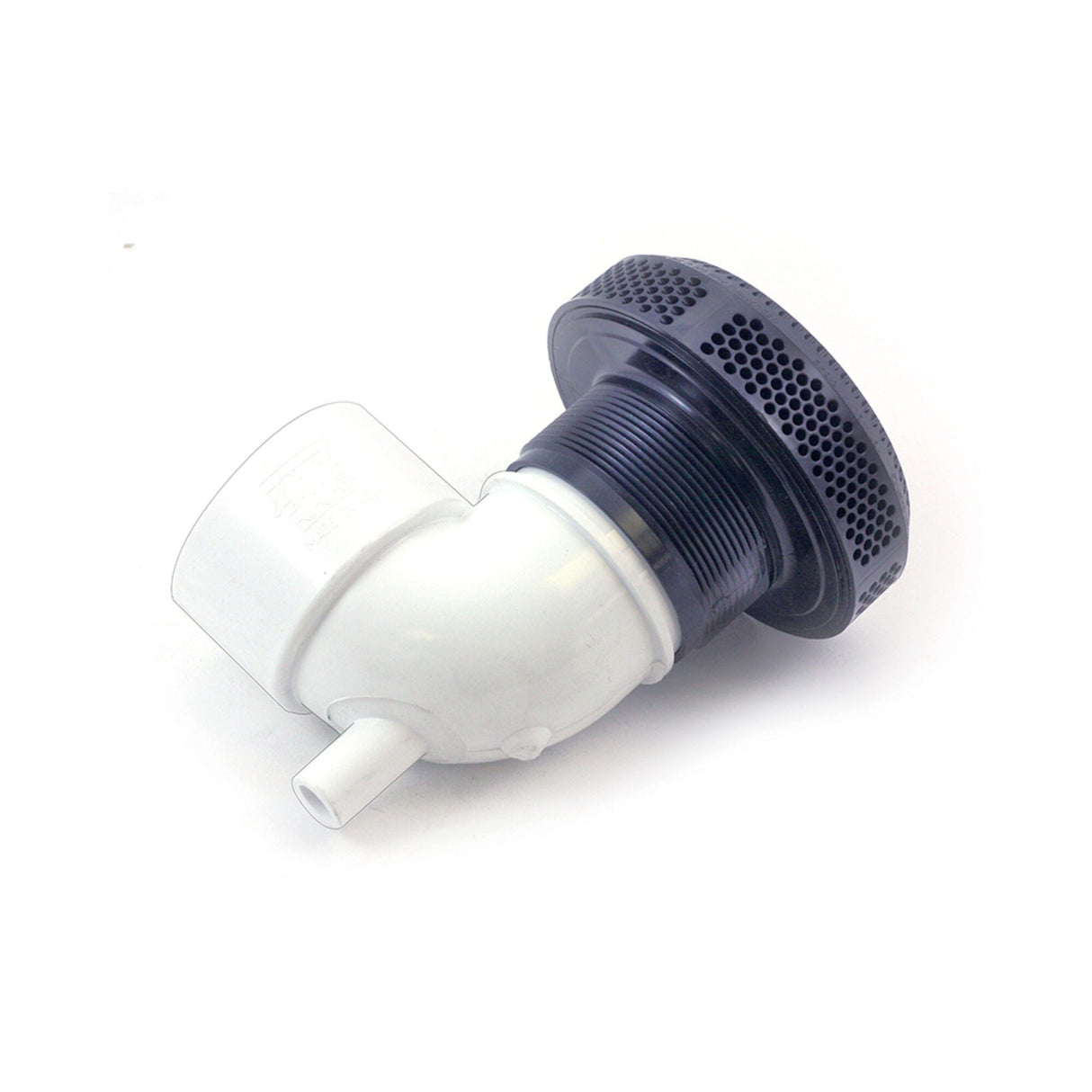 Suction Assembly, Waterway, VGB, Super Hi-Flo, 5"Dia Cover, 2-1/2", 90° Ell w/Vacuum Break, Black : 640-3591V